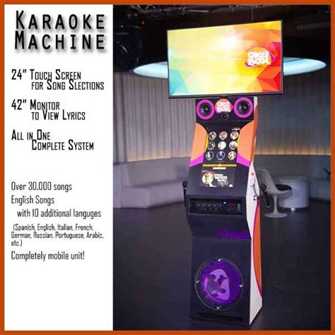 Karaoke equipment rental service